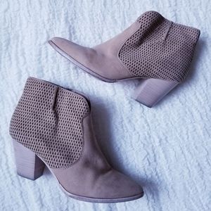 FRYE Jennifer Lazer Cut Perforated Booties